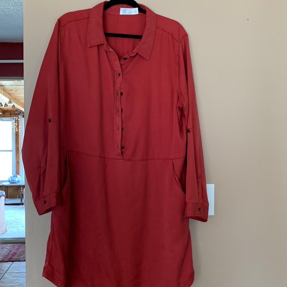 Time and Tru rose colored shirt dress size XXL(20)
